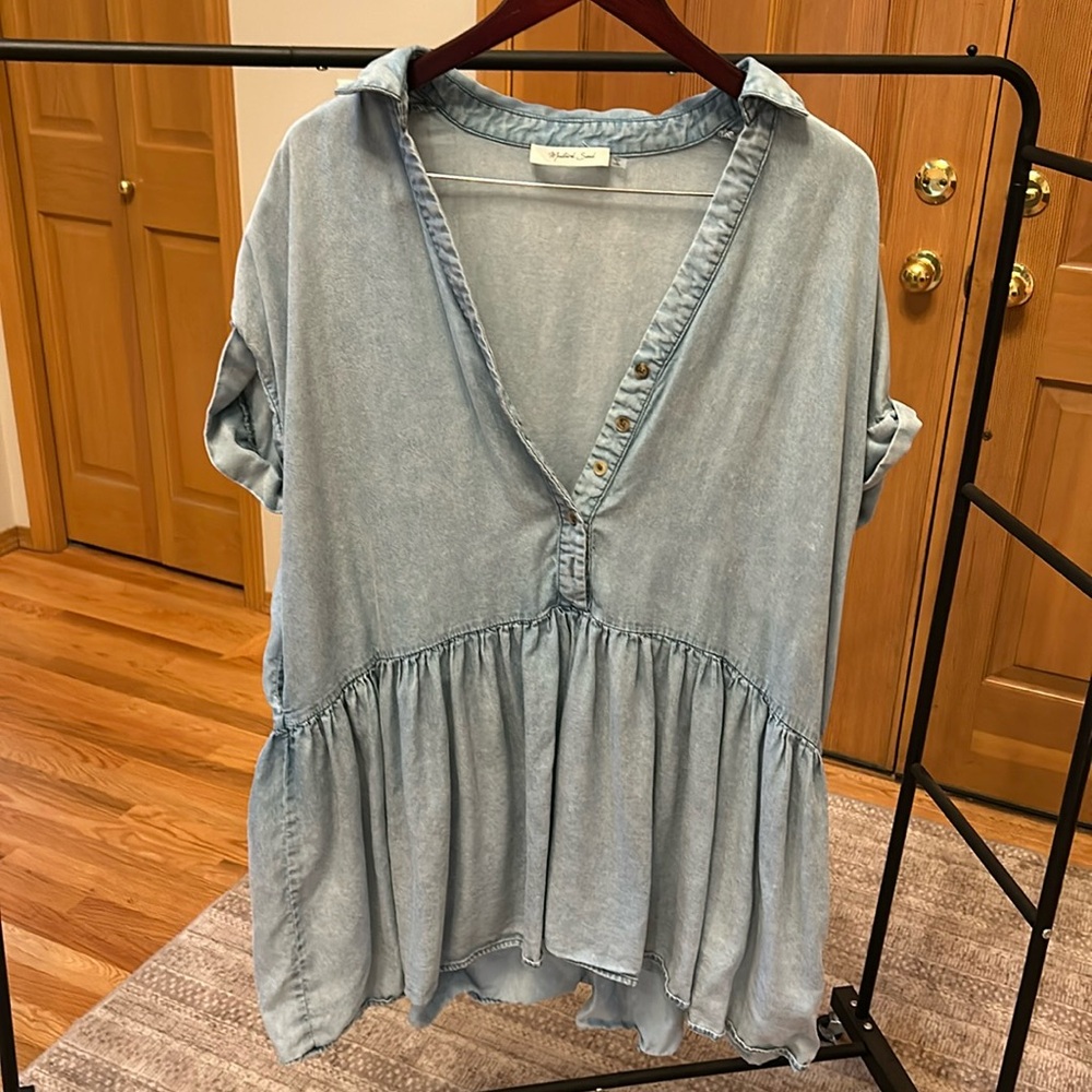 Mustard Seed oversized Jean shirt dress